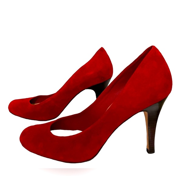 Cole Haan Nike air red suede pumps, size 9 - Picture 8 of 12